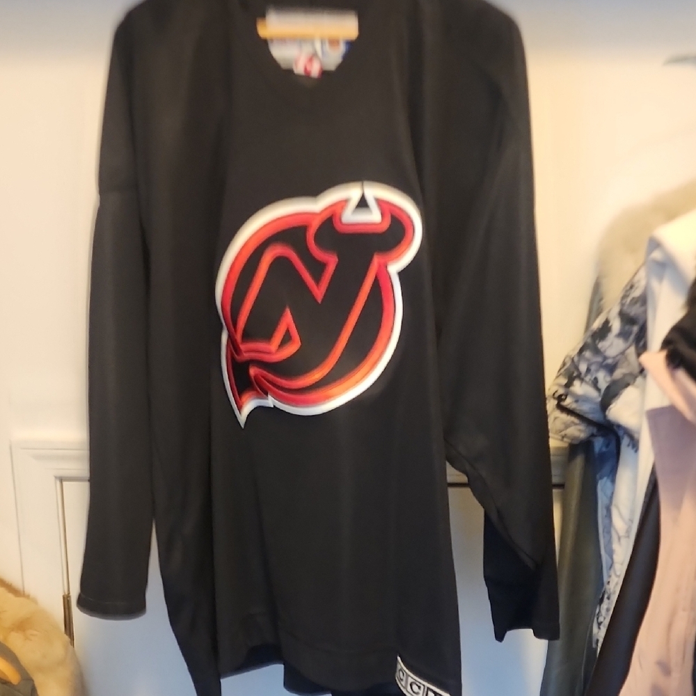 NHL Black Licensed Jersey with Canadian Flag